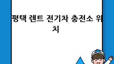 평택 렌트카 완벽 가이드🚗 정보 & 꿀팁 대방출!